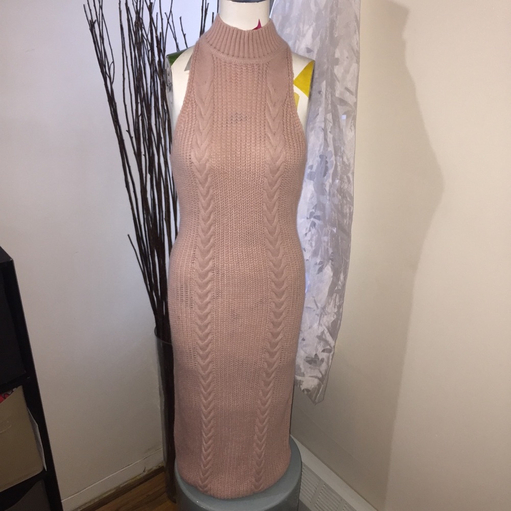 NWOT FashionNova Mock Neck sleeveless sweater dress